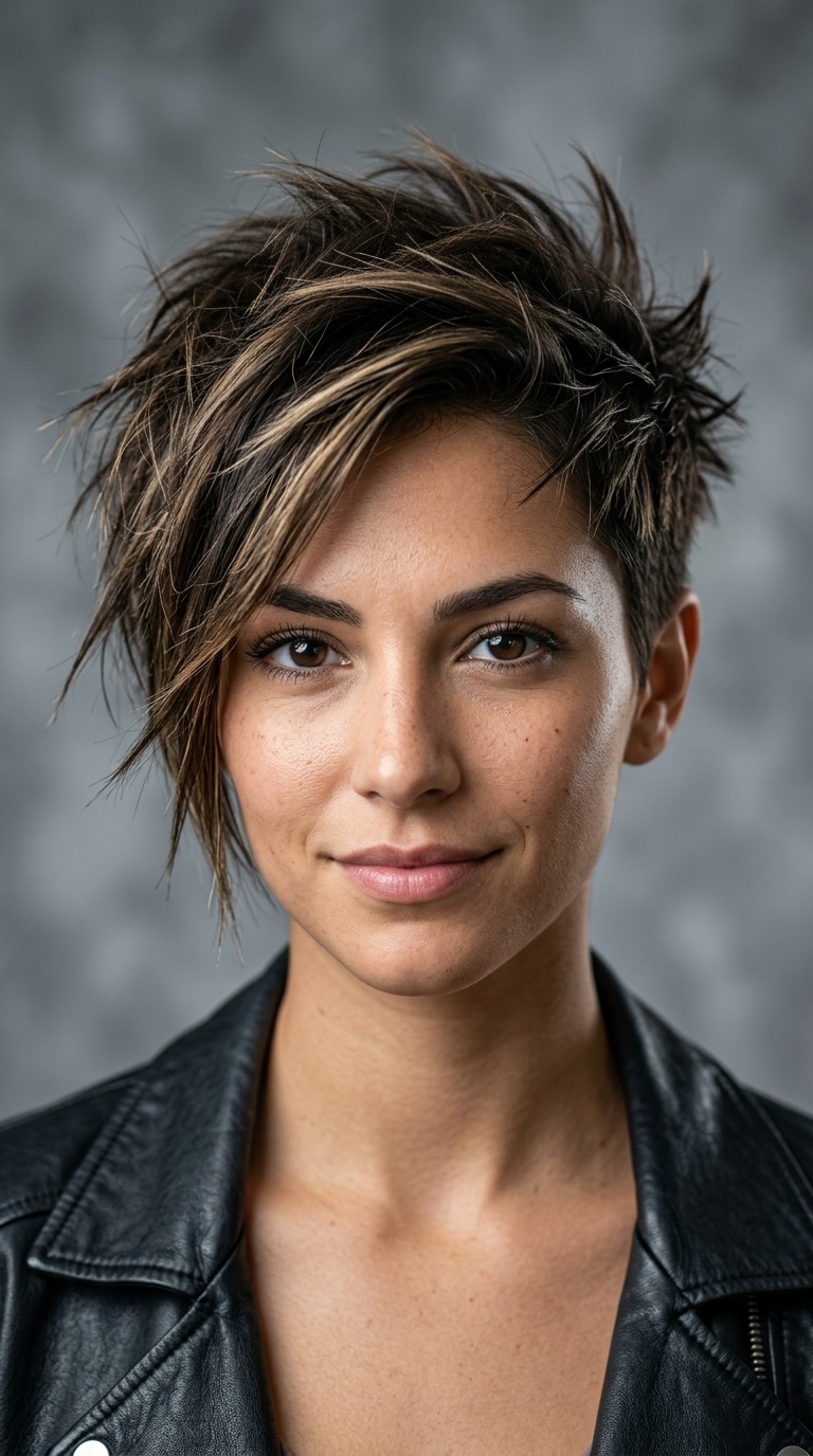 Asymmetrical Spiky Bob