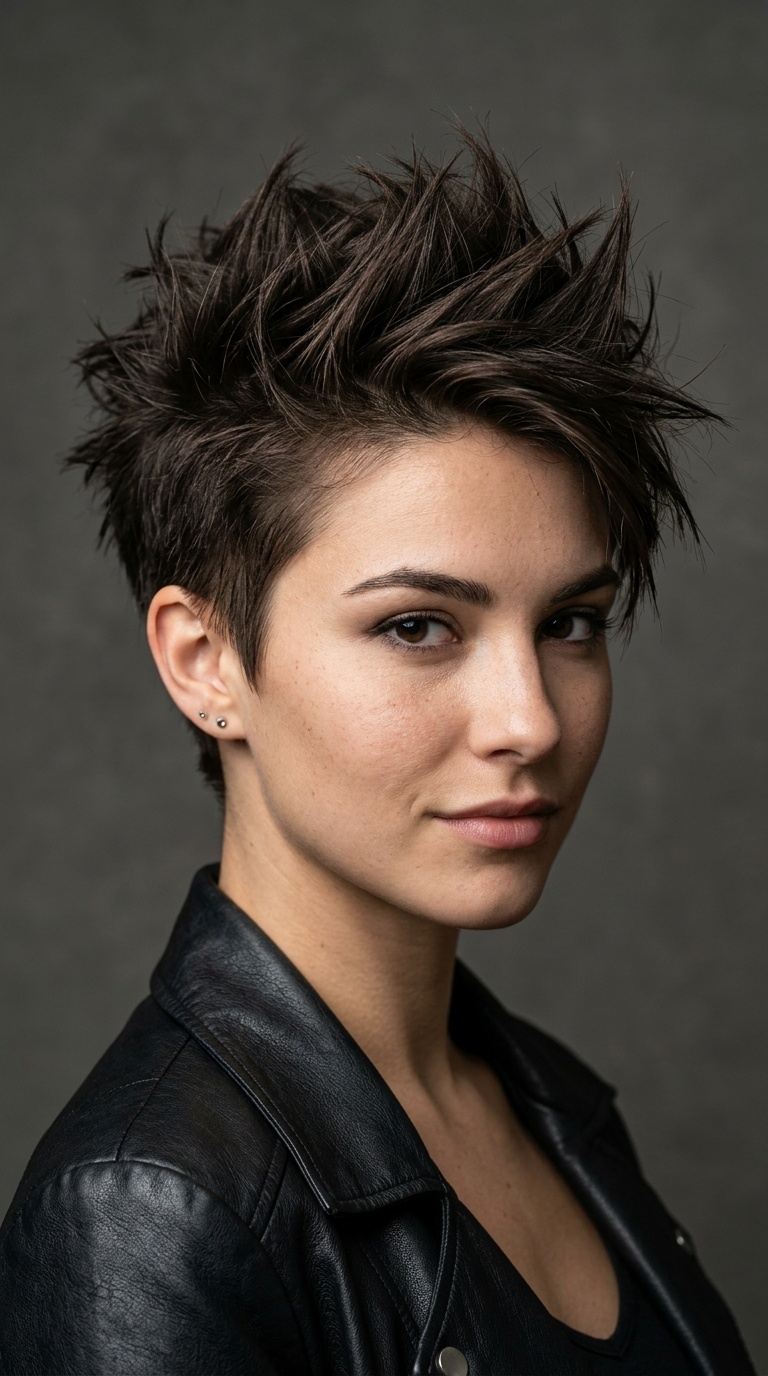Asymmetrical Spiky Crop