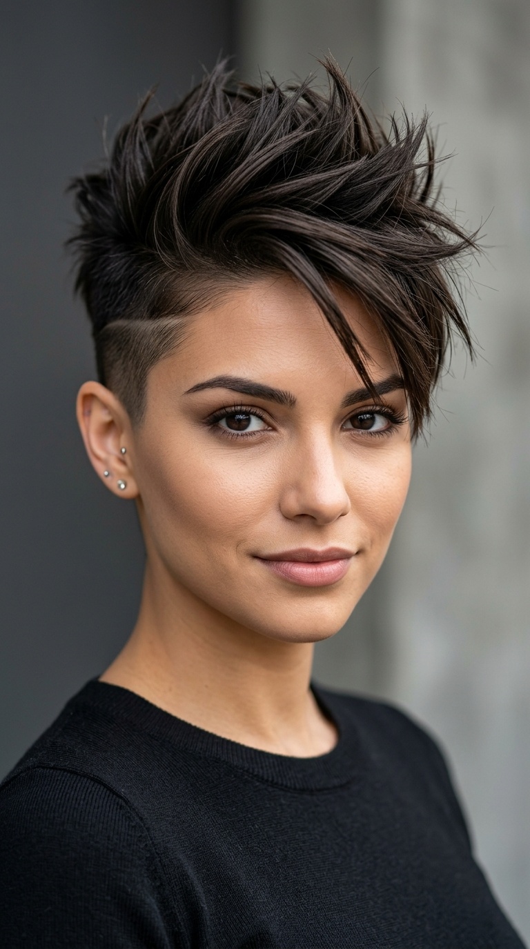 Asymmetrical Spiky Undercut