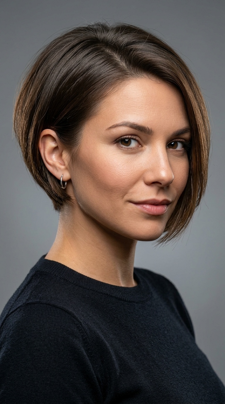 Asymmetrical Tapered Bob