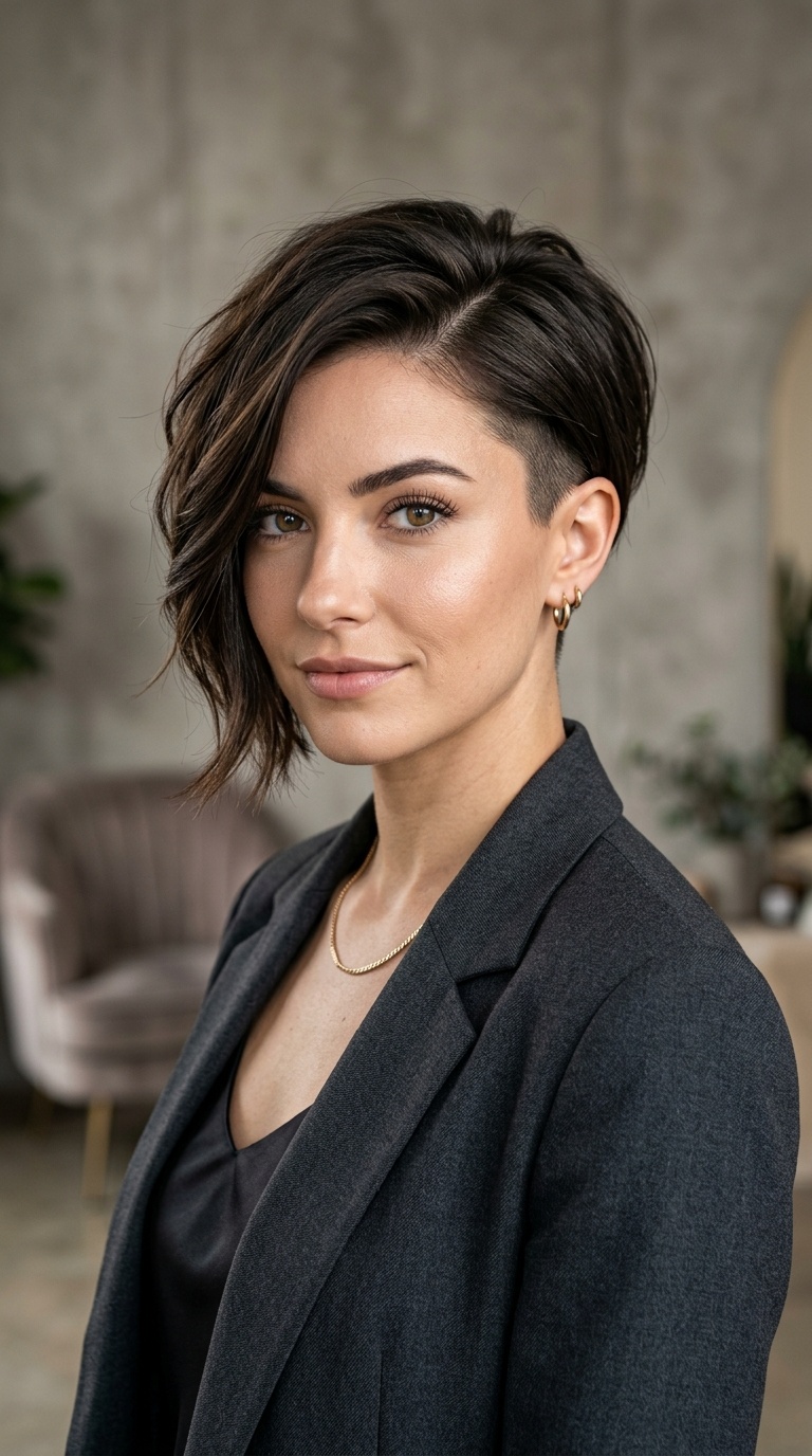 Asymmetrical Tapered Cut