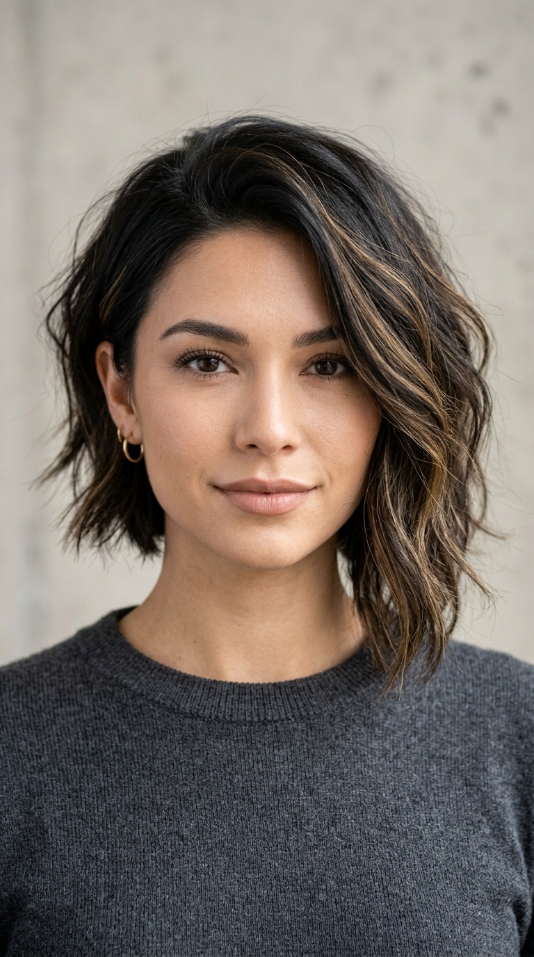 Asymmetrical Textured Cut