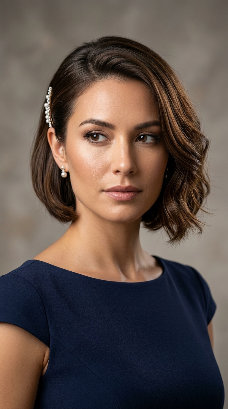 Asymmetrical Tucked Bob