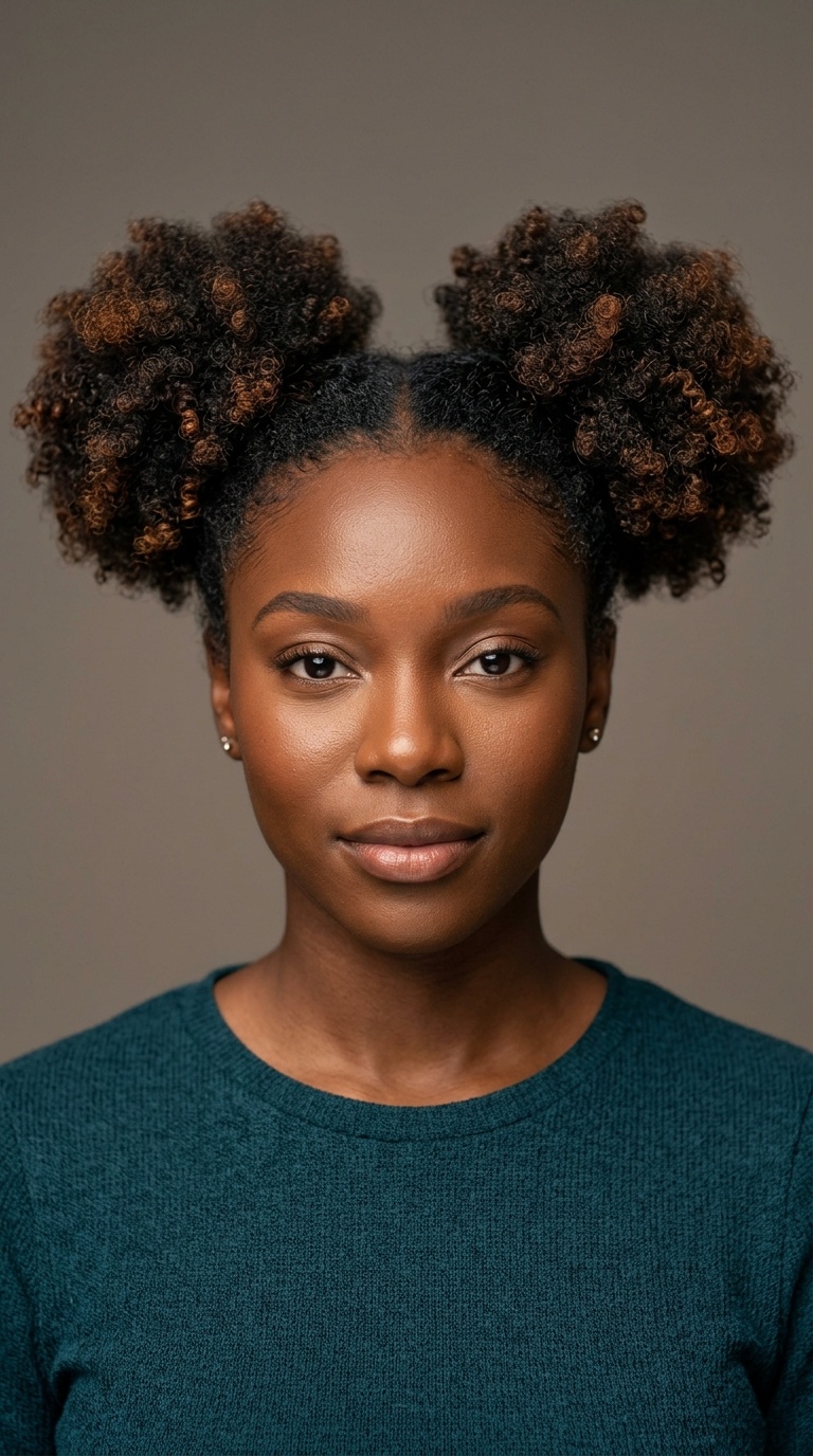 Auburn Afro Puffs