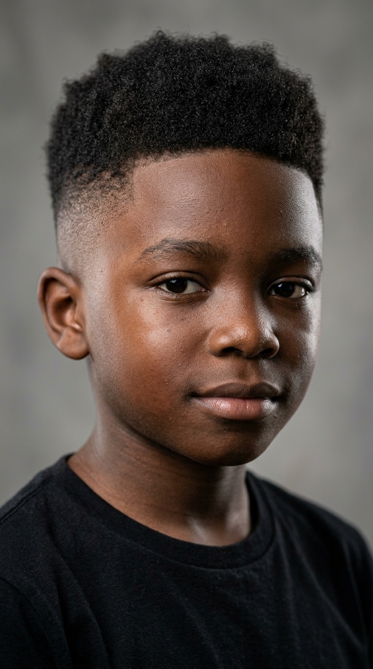 Bald Fade with Afro Texture