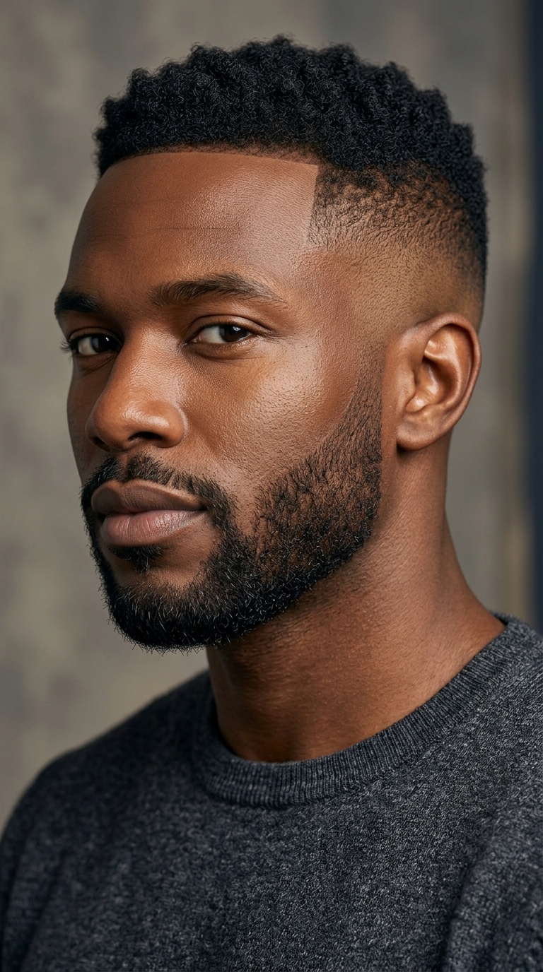 Bald Fade with Beard Blend