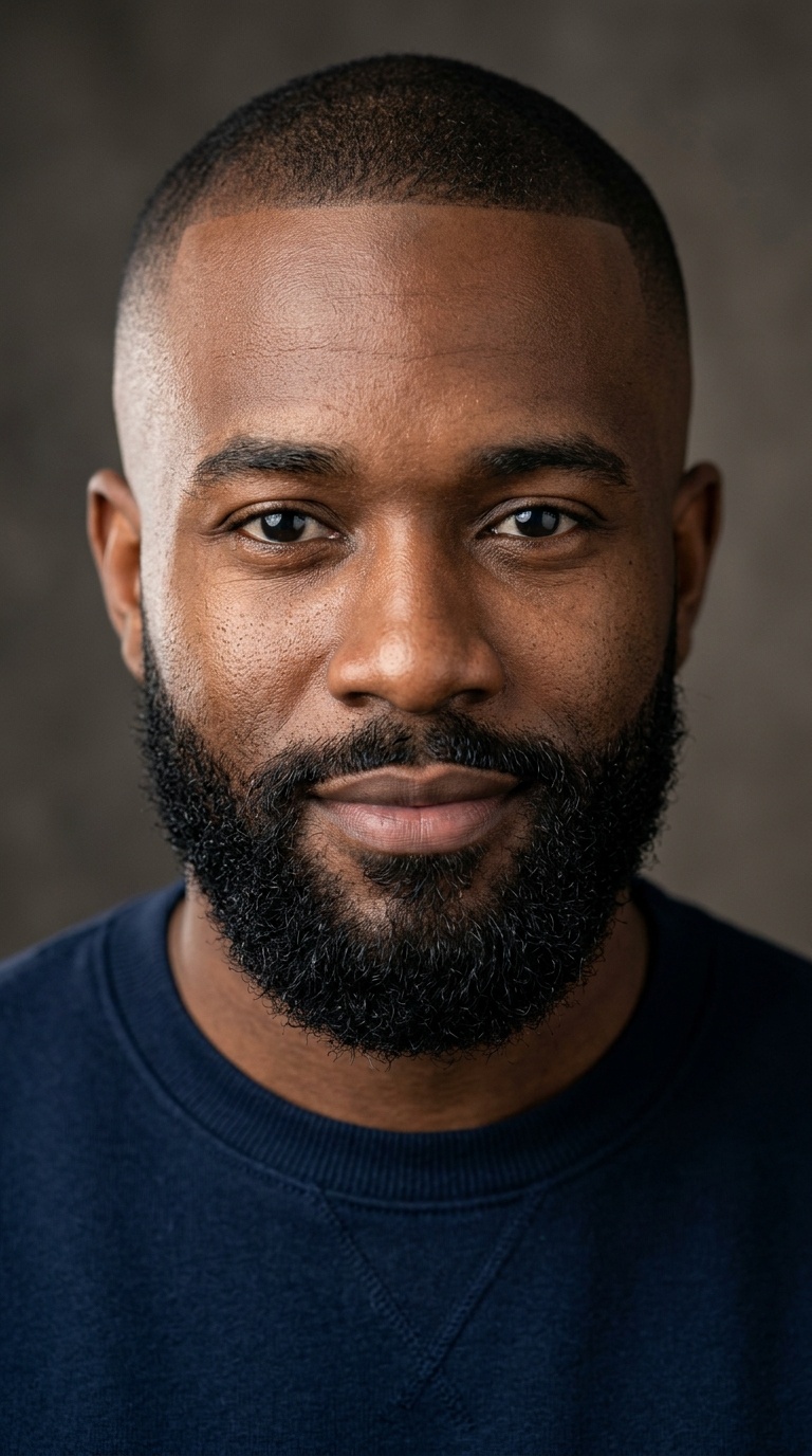 Bald Fade with Full Beard