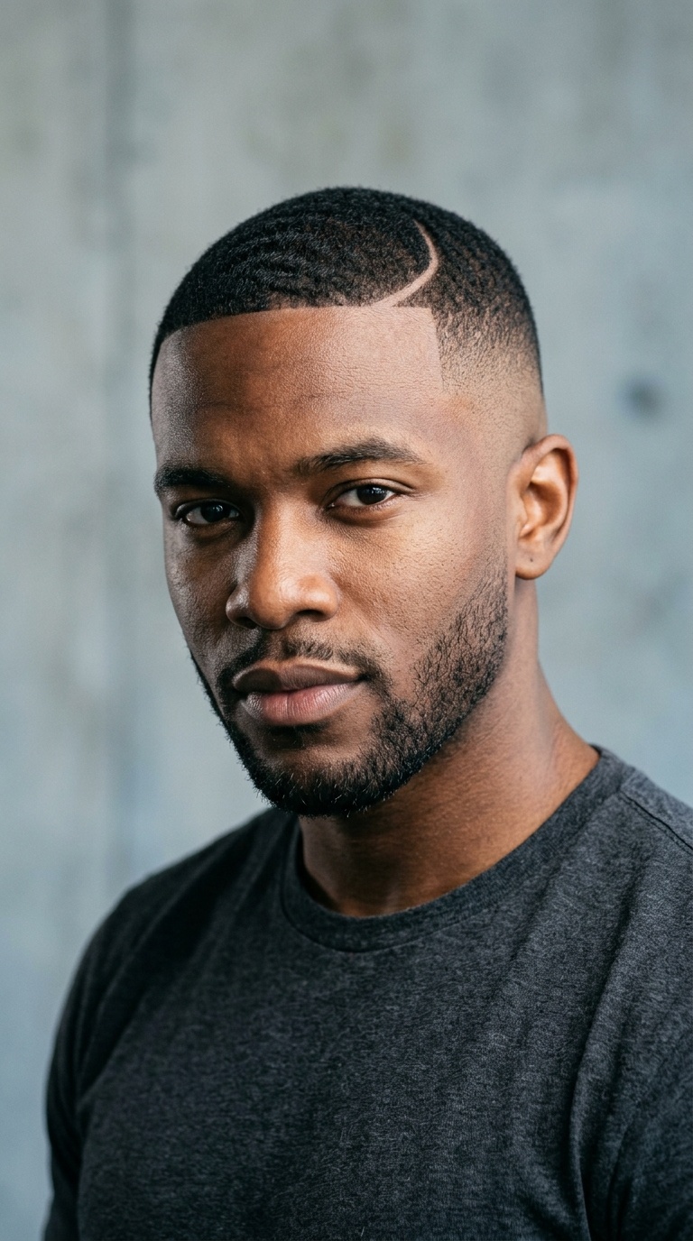 Bald Fade with Surgical Line