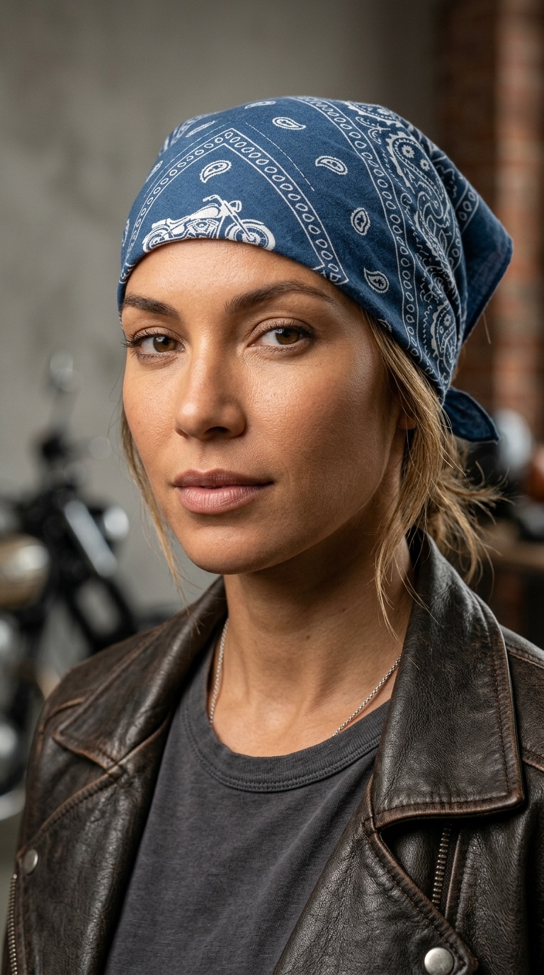 Bandana-Wrapped Hair