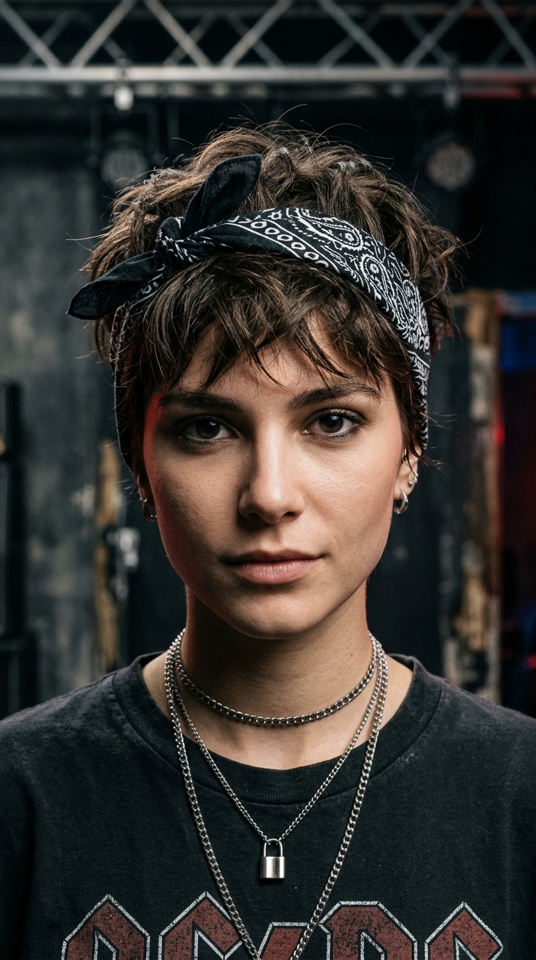 Bandana-Wrapped Pixie