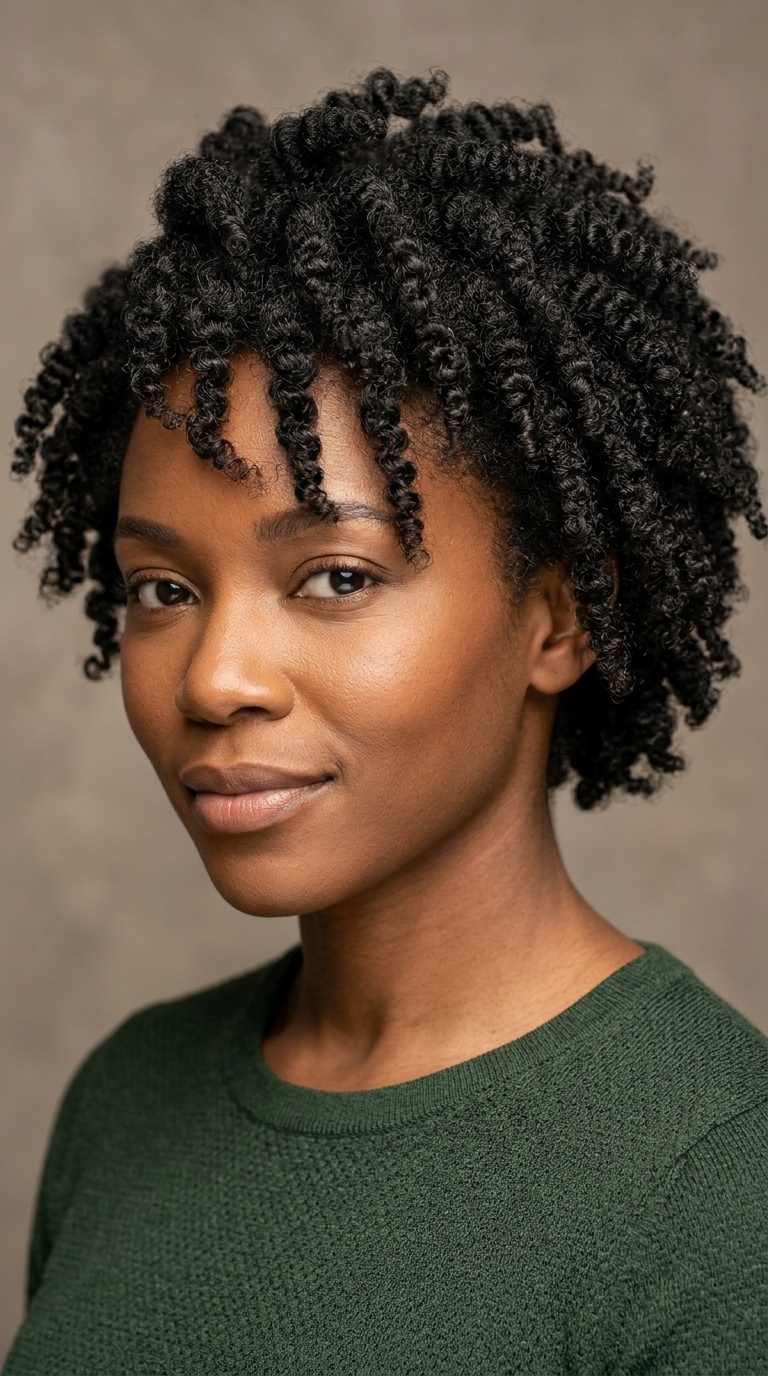 Bantu Knot-Out for Tight Spirals