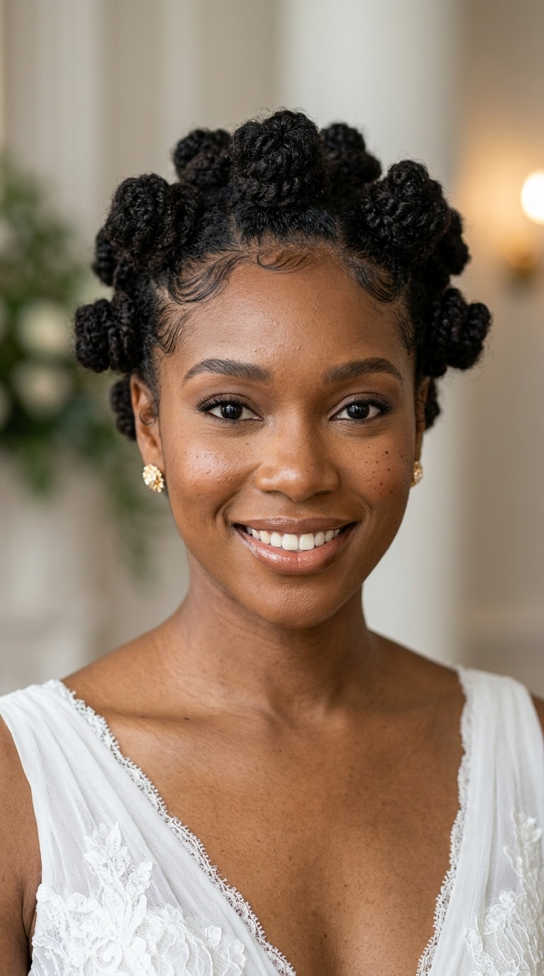 Bantu Knot Out with Soft Edges