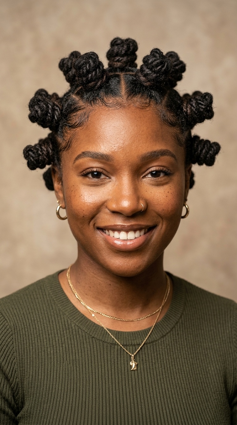 Bantu Knots on Locs