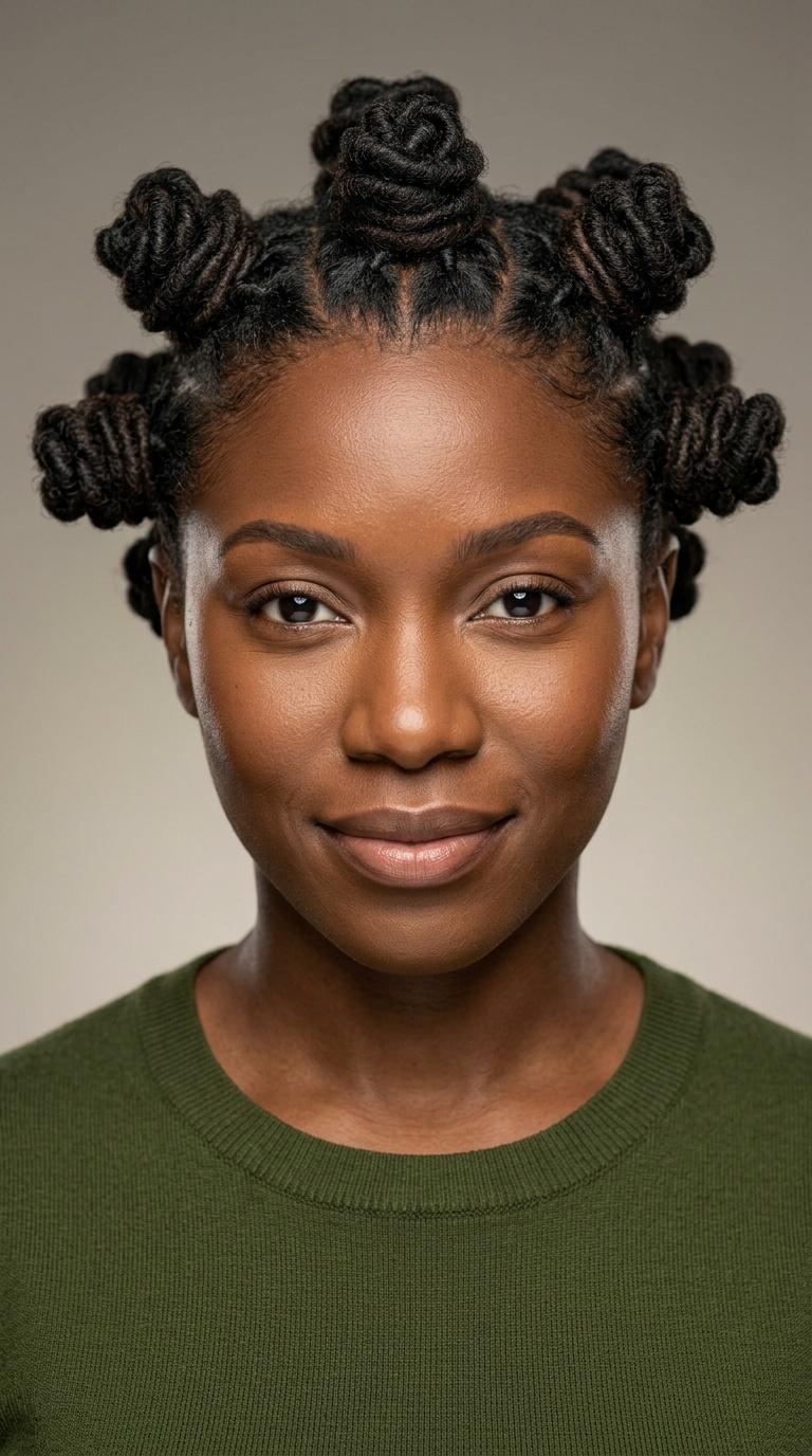 Bantu Knots on Locs