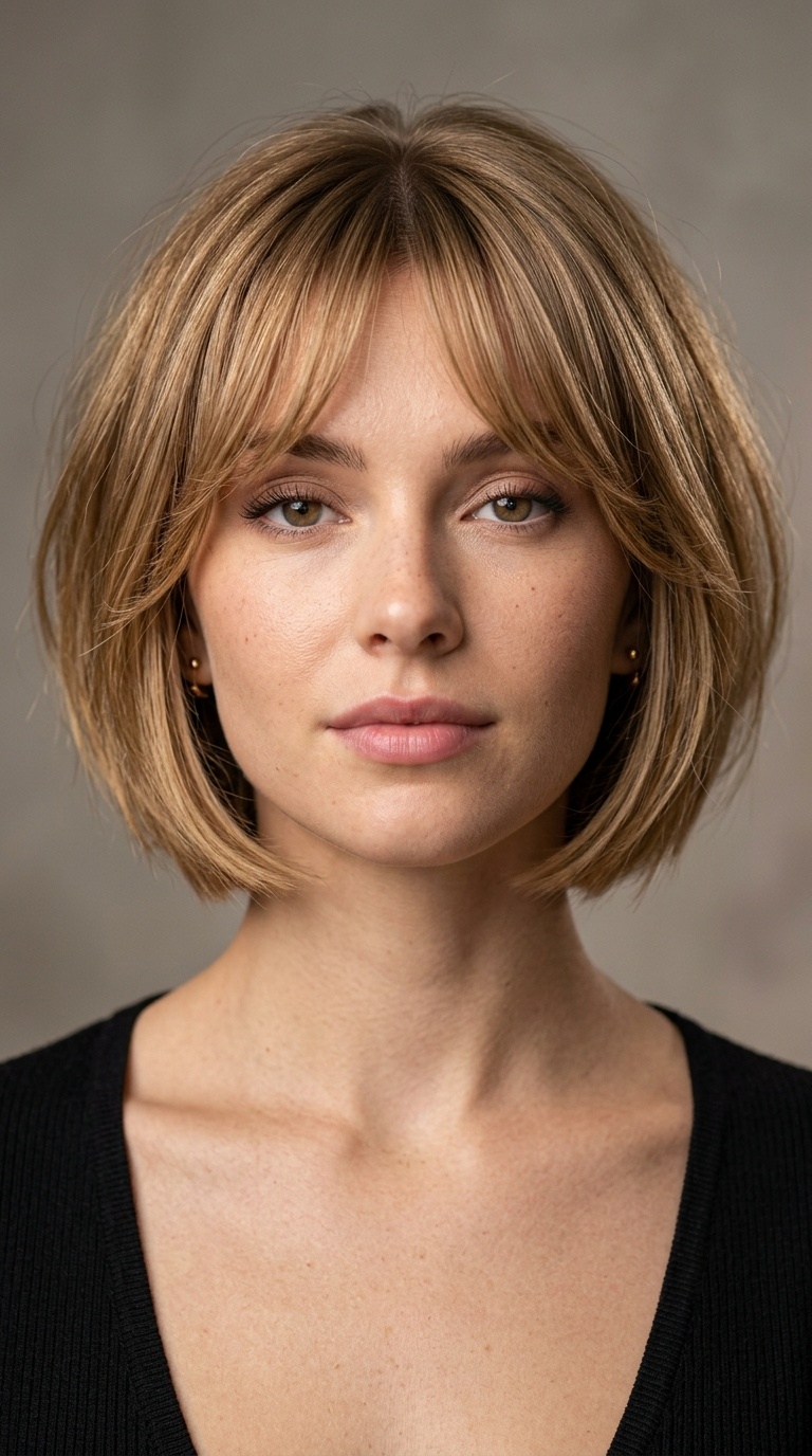 Bardot Bangs on an Inverted Bob