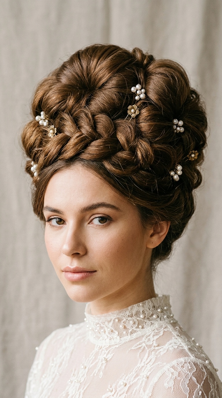 Baroque-Inspired Puffed Updo