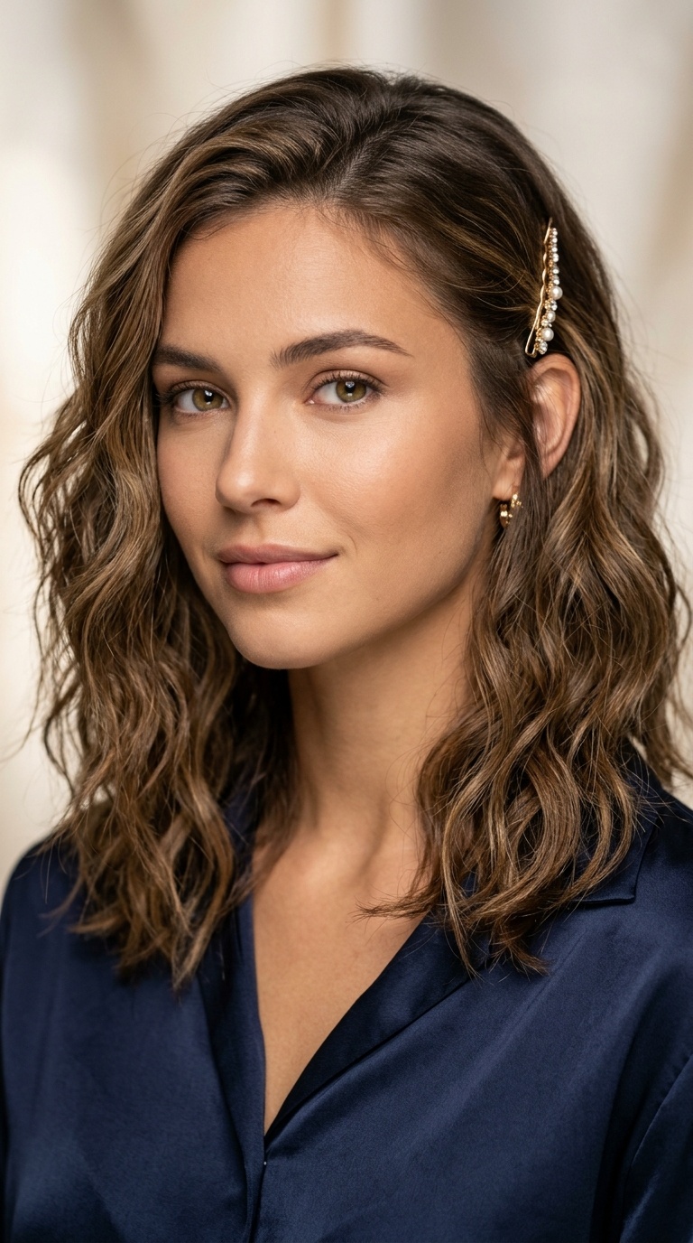 Beach Waves with Side Pin