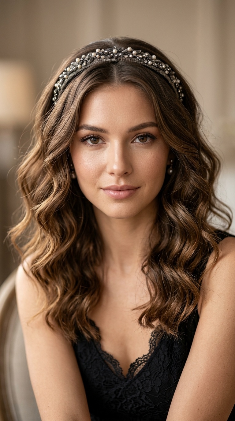 Beachy Waves with a Headband