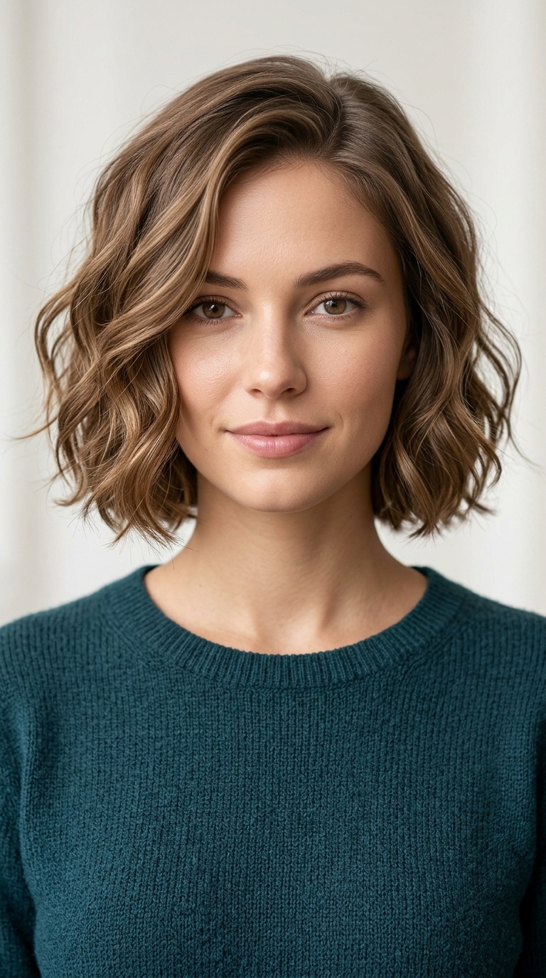 Beachy Waves with a Side Part