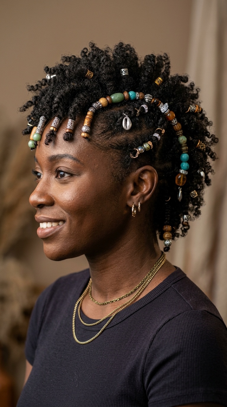 Beaded and Jeweled Frohawk