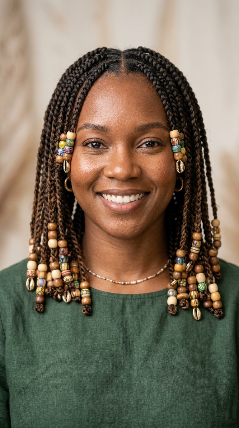 Beaded Bohemian Short Braids