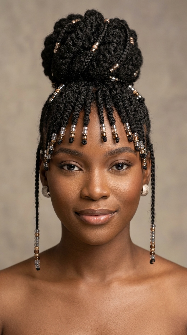 Beaded Fringe High Knot