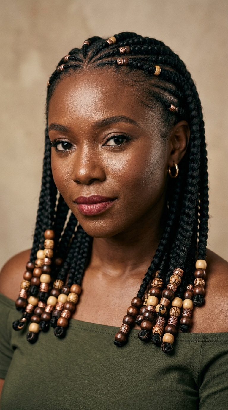 Beaded Jumbo Cornrows