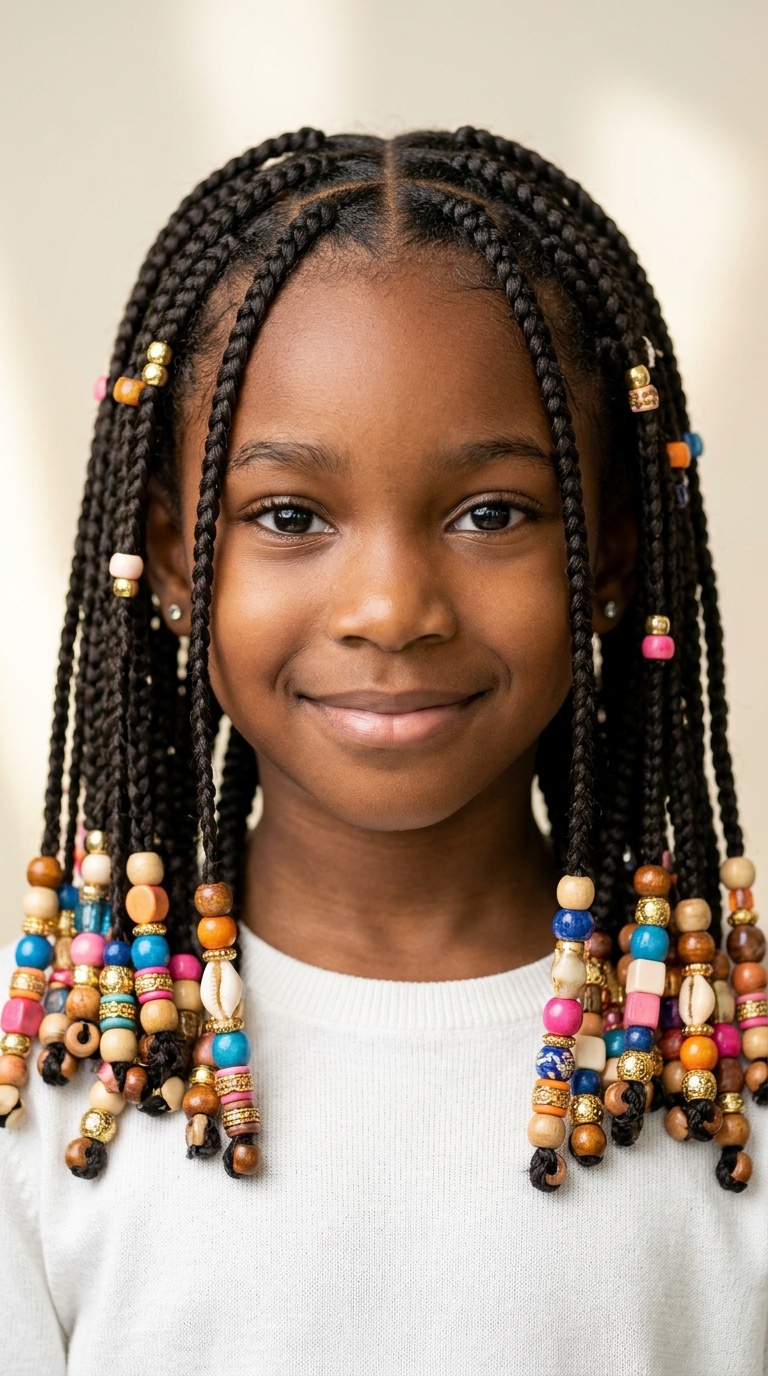 Beaded Mid-Length Braids