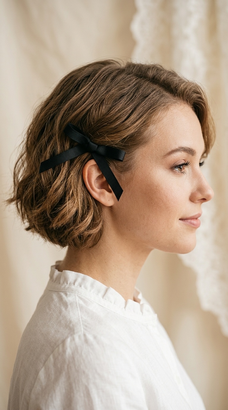Behind-the-Ear Tucked Bow