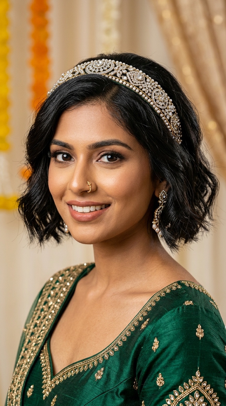 Bejeweled Headband Look