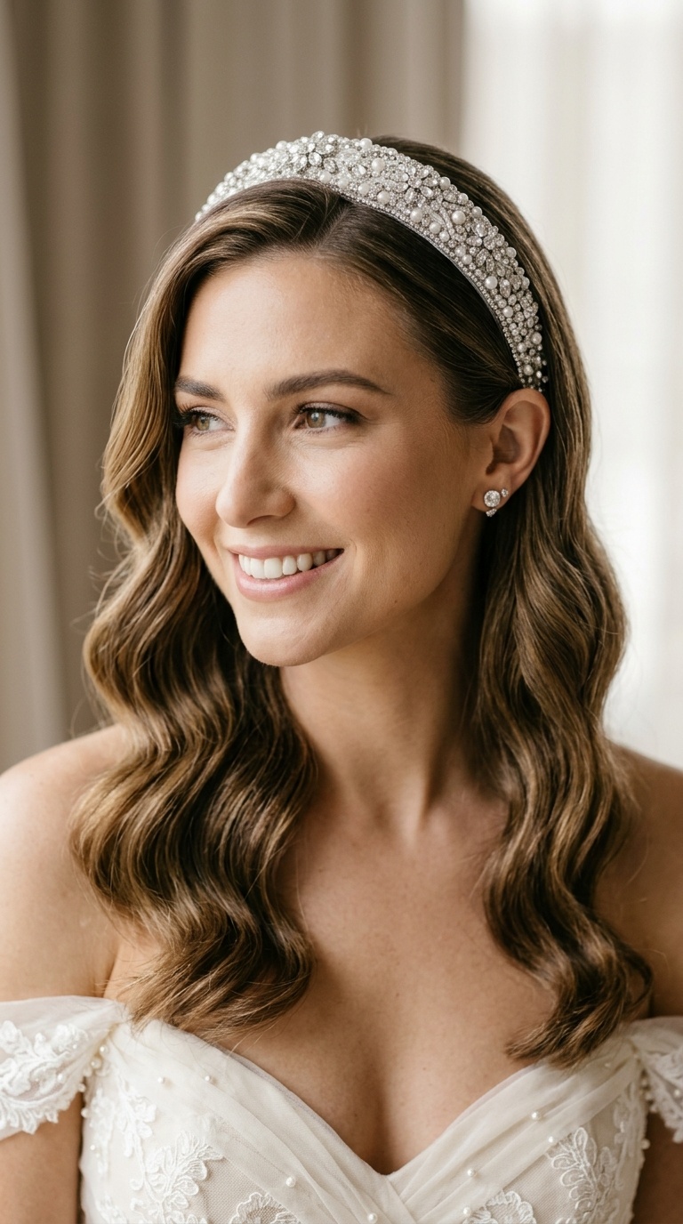 Bejeweled Headband Waves