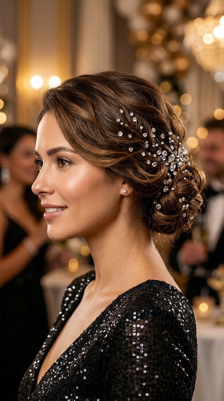Bejeweled Low Chignon