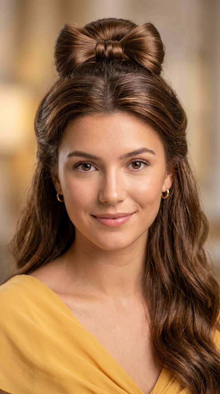 Belle’s Half-Up Bow Style