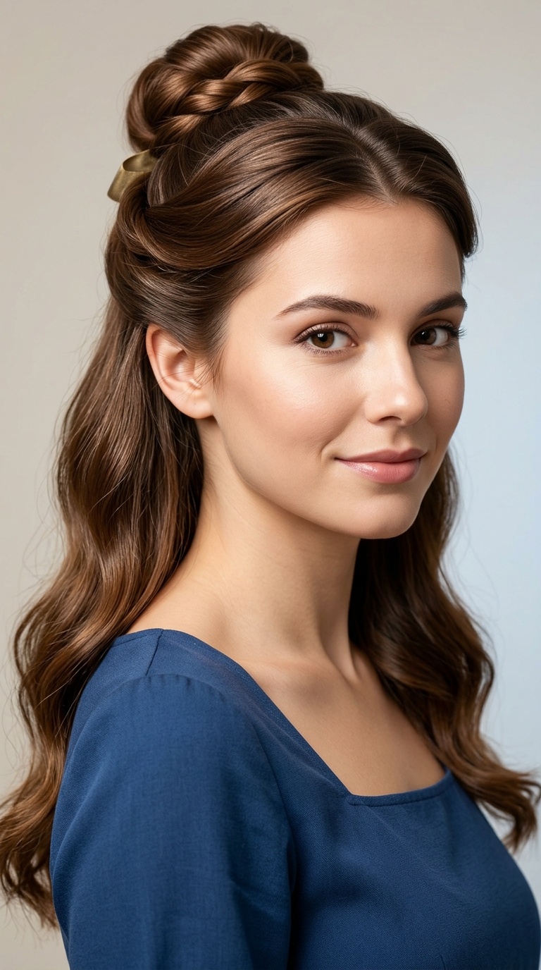 Belle’s Half-Up Twisted Bun