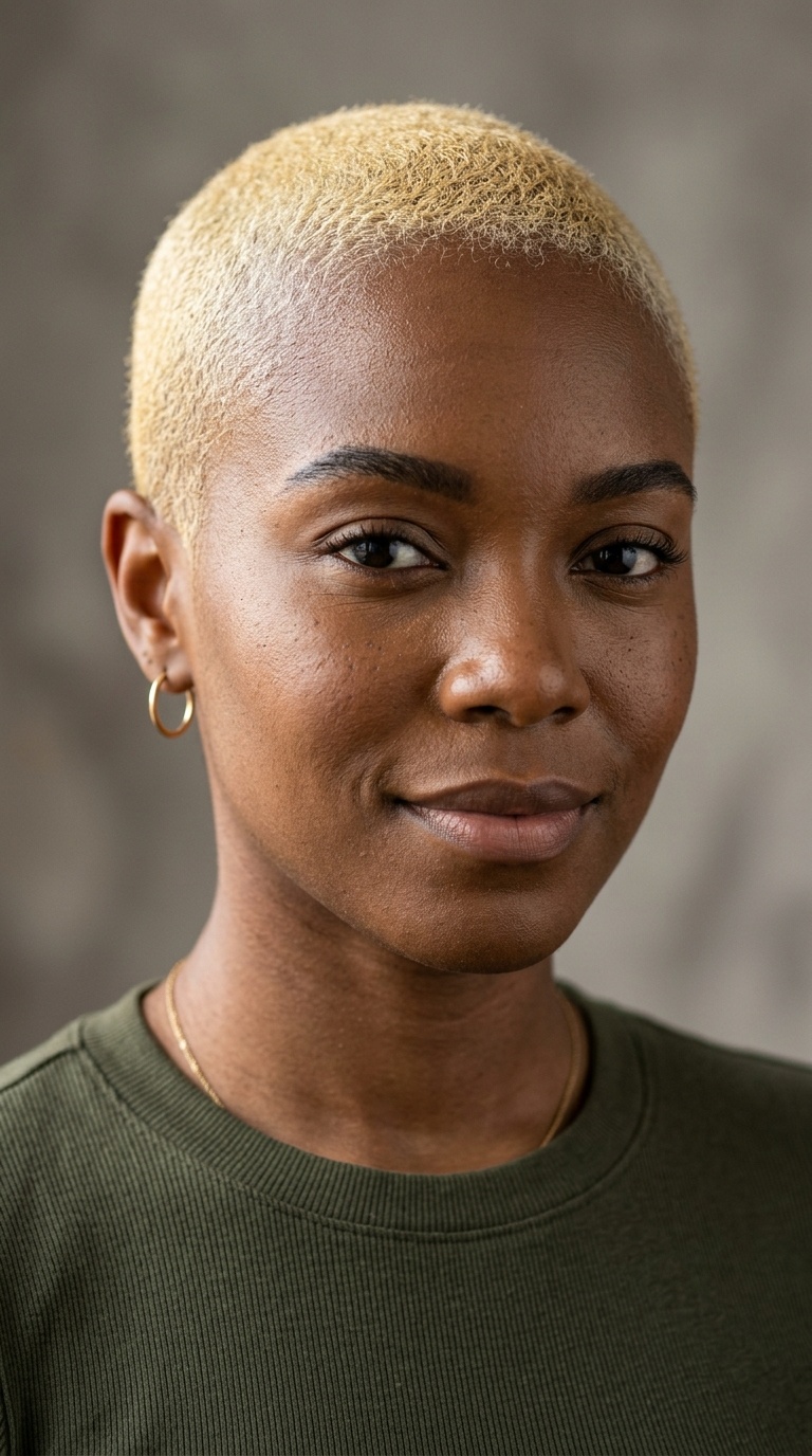 Bleached Blonde Buzz Cut
