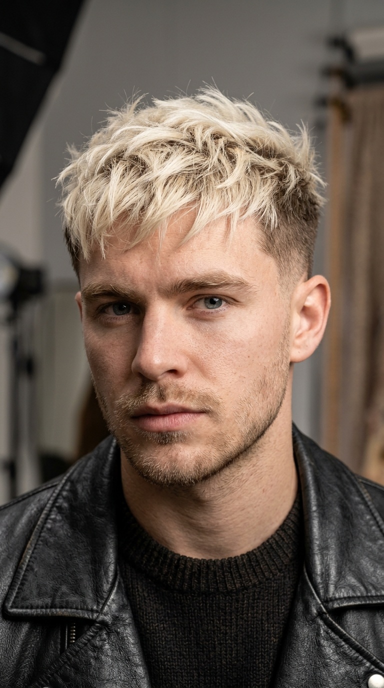 Bleached Blonde Punk Taper