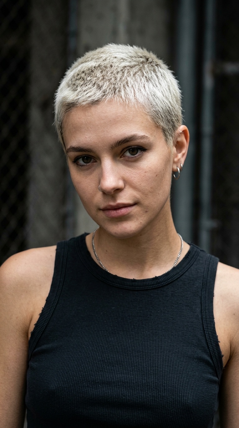 Bleached Buzz Cut