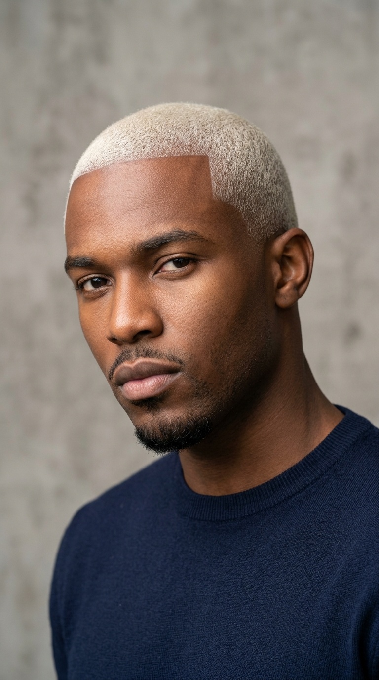 Bleached Buzz Cut with Line-up