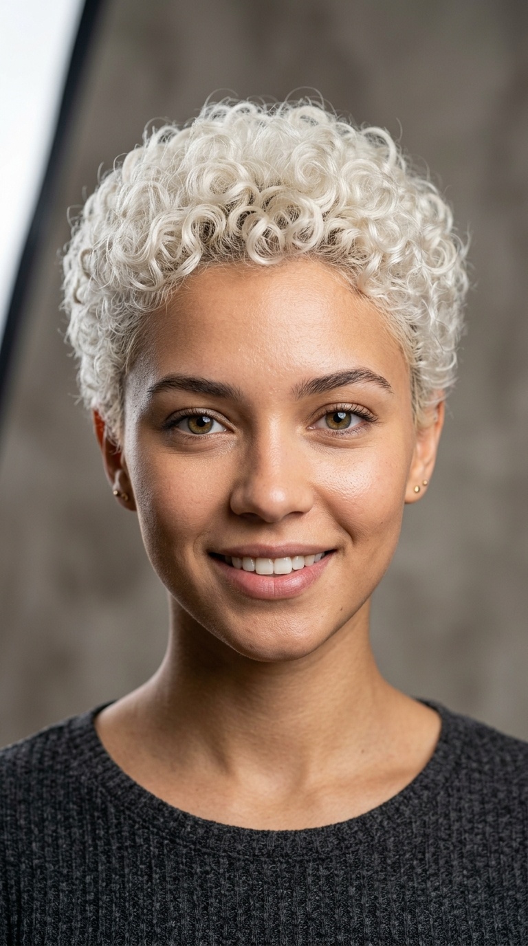 Bleached Platinum Curls