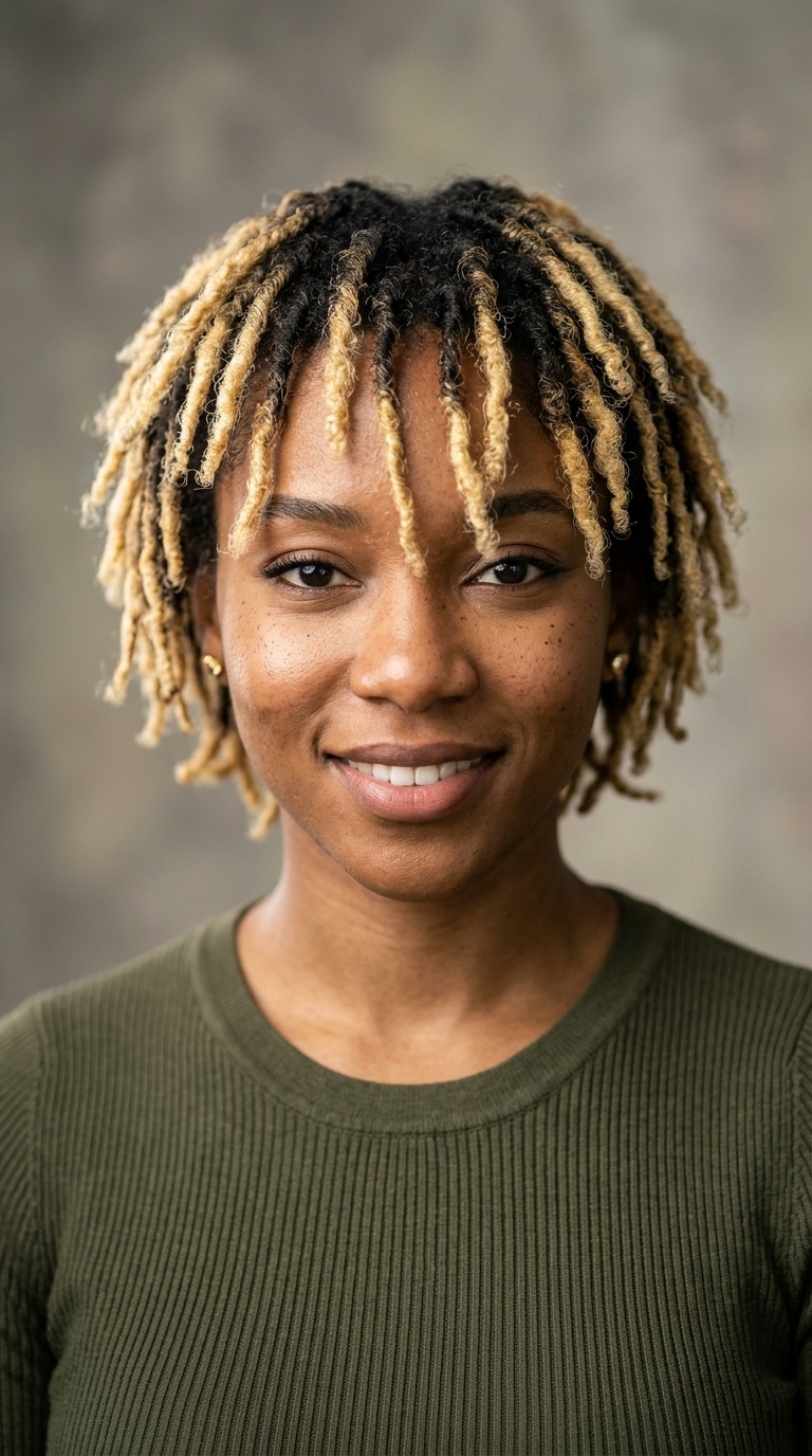 Bleached Tip Cropped Locs