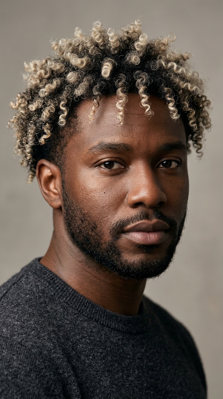 Bleached Tips on Defined Curls