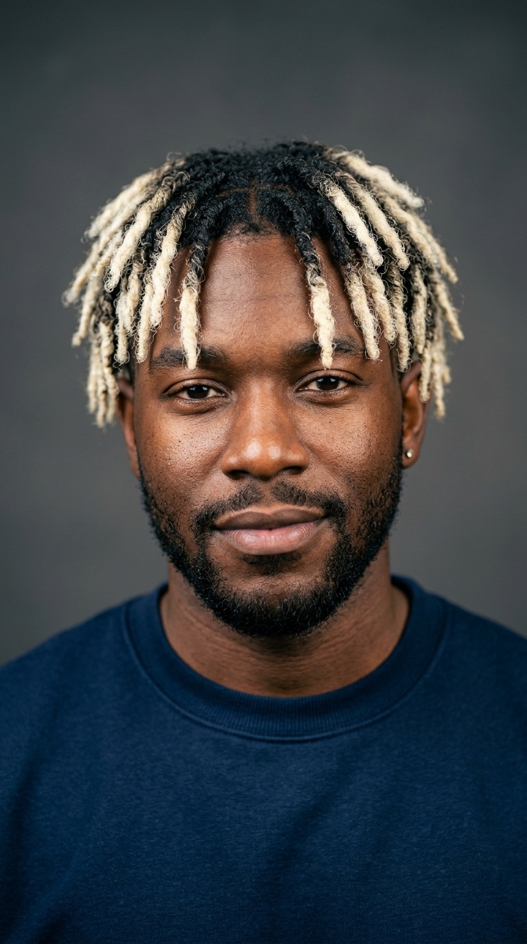 Bleached Tips on Short Locs