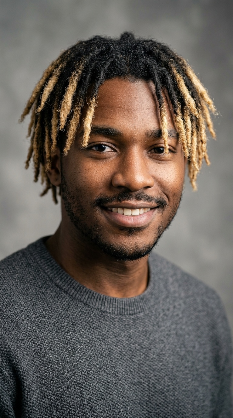 Bleached Tips on Short Locs
