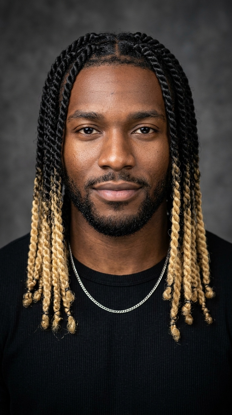 Bleached Tips Twist Braids