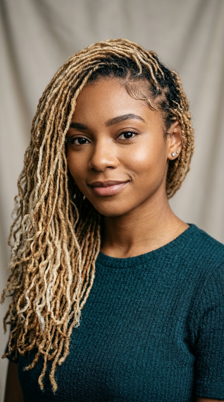 Blonde Ombré Micro-Locs