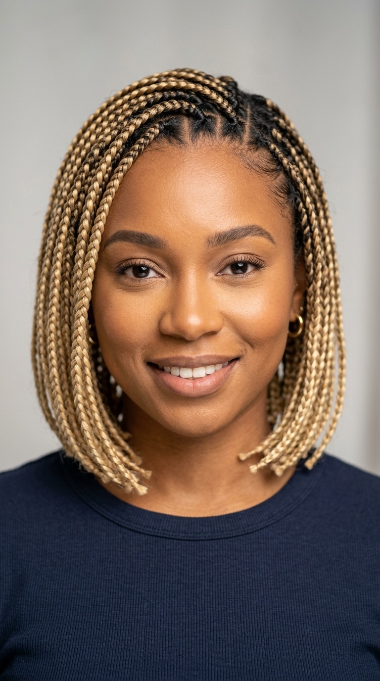 Blonde Ombre Short Braids