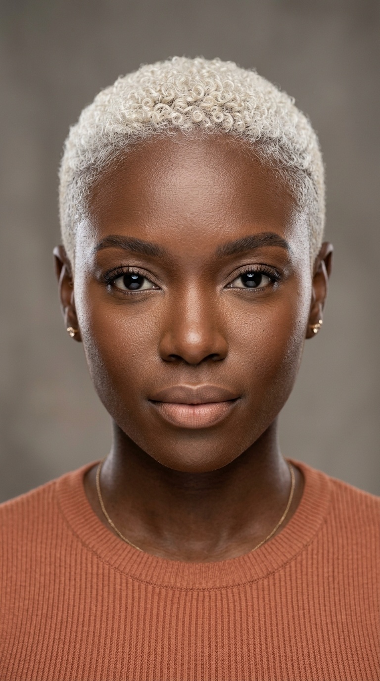 Blonde Platinum Buzz Cut