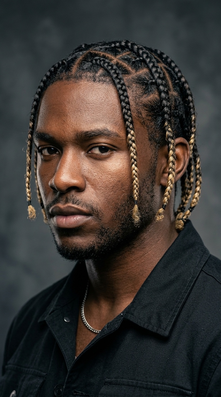 Blonde-Tipped Pop Smoke Braids
