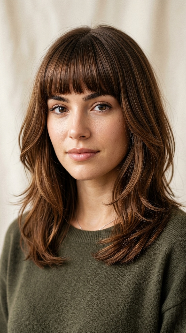 Blunt Bangs with Tapered Face-Framing