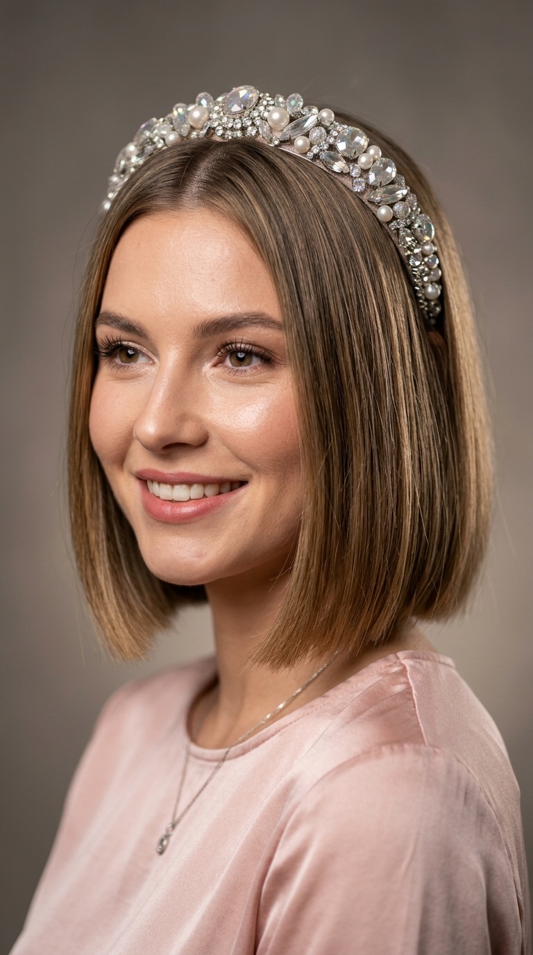 Blunt Bob with a Statement Headband